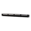 GEMBIRD NPP-C624CM-001 Gembird 19 patch panel 24 port 1U cat.6 with rear cable management, black