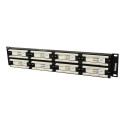 GEMBIRD NPP-C648CM-001 Gembird 19 patch panel 48 port 2U cat.6 with rear cable management, black