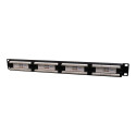 GEMBIRD NPP-C624CM-001 Gembird 19 patch panel 24 port 1U cat.6 with rear cable management, black