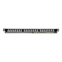 NETRACK 104-10 Netrack patch panel 19 24-ports cat. 5e UTP, 0,5U, with shelf