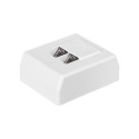 NETRACK 106-36 Netrack complete surface-mounted outlet 2xRJ45 8p8c FTP Cat6