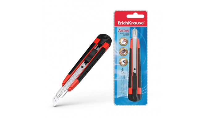 Cutter auto-lock ErichKrause® Arrow, 18 mm (plastic blister 1 pcs)