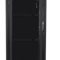 19 inch installation cabinet, standing, 27u 800x1000 black, lcd glass door (flat pack)