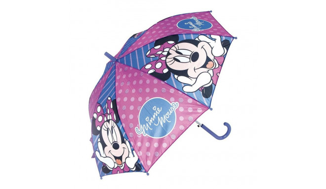 Automatic Umbrella Minnie Mouse Lucky Blue Pink (Ø 84 cm)