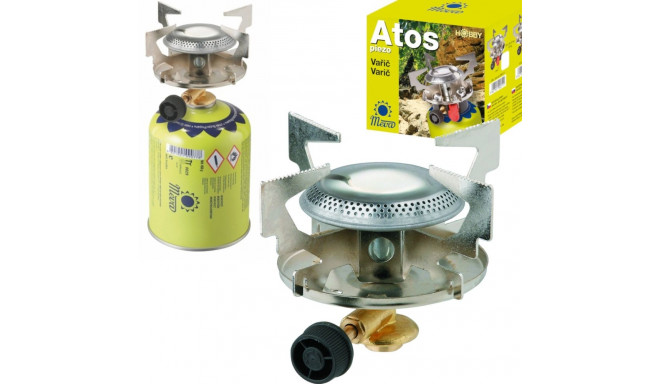 Gas tourist stove for gas cartridges with 7/16" thread ATOS 1.8kW