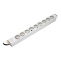 ASM A-19-STRIP-3-IMP PDU outlet strip 19 RACK 9xType E, 1.8m cable with Schuko, aluminium