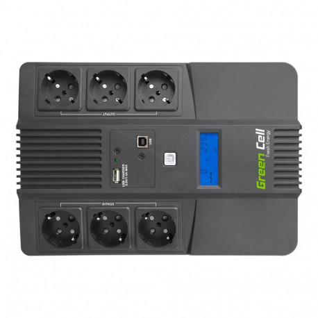 GREENCELL UPS07 UPS Green Cell AiO z LCD 800VA
