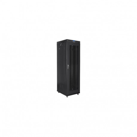 LANBERG vabaltseisev 19-tolline rack-kapp 42U 600x800 võrguuksega LCD flat pack must