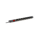 DIGITUS 19inch Outlet stripe 7x with on/off switch black 16A 4000W Alu