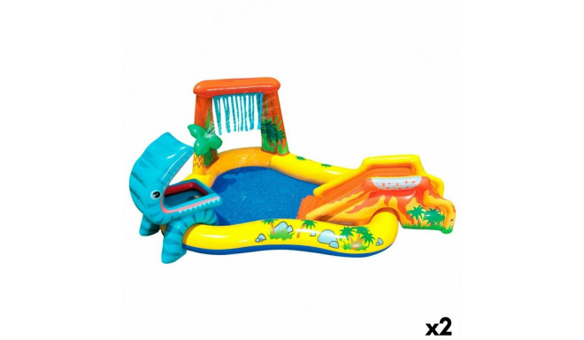 Inflatable Paddling Pool for Children Intex Playground Dinosaurs 272 L 249 x 109 x 191 cm (2 Units)