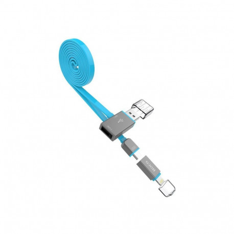 Hoco UPL03 Share line apple + micro usb blue