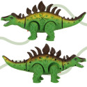 Kaugjuhitav dinosaurus RC Stegosaurus kõnnib süttib ja möirgab