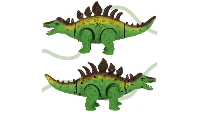 Kaugjuhitav dinosaurus RC Stegosaurus kõnnib süttib ja möirgab