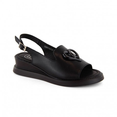 Filippo W PAW534A leather wedge sandals, black (36)