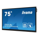 IIYAMA TE7512MIS-B3AG 75inch iiWare10 Android 11 40-Points PureTouch IR with zero bonding 3840x2160 