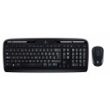 Клавиатура и мышь Logitech Wireless Combo MK330 Чёрный Qwerty US