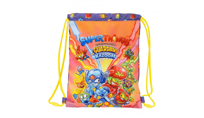 Backpack with Strings SuperThings Guardians of Kazoom Purple Yellow (26 x 34 x 1 cm)