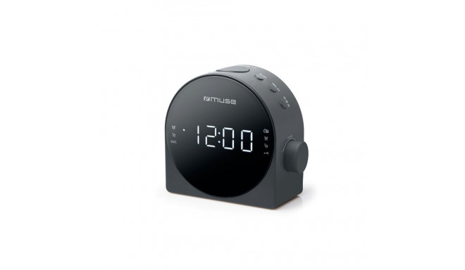 Muse M-185CR kahe äratusega kellraadio PLL AUX in must