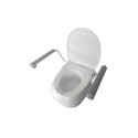Raising toilet seat with handrails
