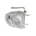 Raising toilet seat with handrails