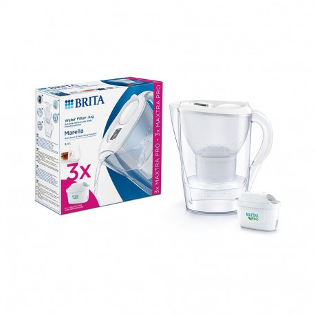 Marella 2,4l valge filtrikann + 3 PRO filtrit