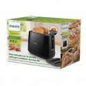 Philips Daily collection toaster HD2582/90 Black, Plastic, 900 W, Number of slots 2, Number of power