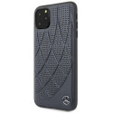 Mercedes-Benz case Quilted Genuine Leather Apple iPhone 11 Pro Max, blue