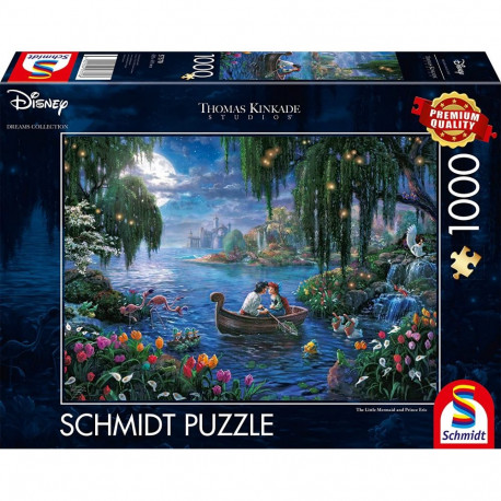 Schmidt Spiele Thomas Kinkade Studios: The Little Mermaid and Prince Eric, Puzzle (Disney Dreams Col