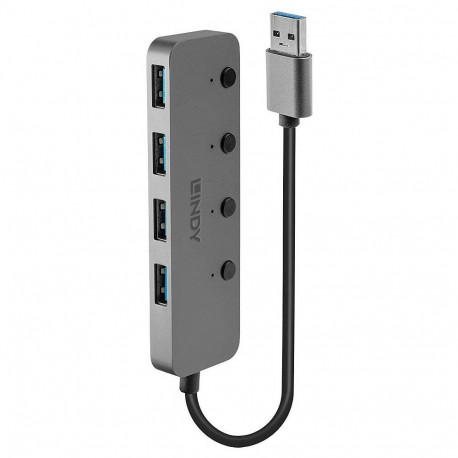 USB-jaotur 4 Port USB 3.0 lülititega