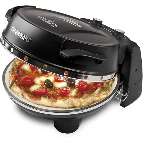 Pizzaofen Napoletana (schwarz, 1.200 Watt, für Pizza Ø 31cm, 2 Steine)
