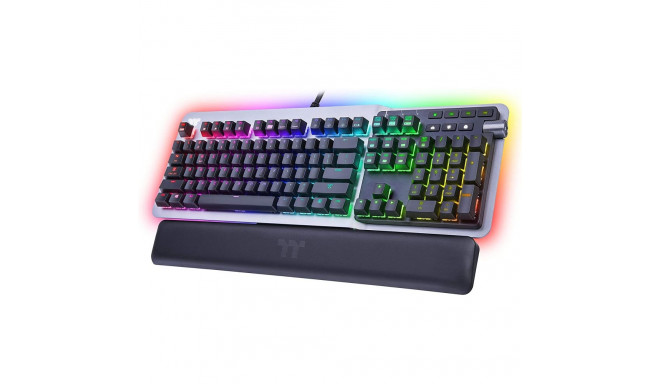 DE layout - Thermaltake ARGENT K5 RGB, gaming keyboard (titanium/black, Cherry MX RGB Speed Silver)