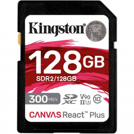 Canvas SDXC mälukaart React Plus 128GB UHS-II U3 Class 10 V90, must