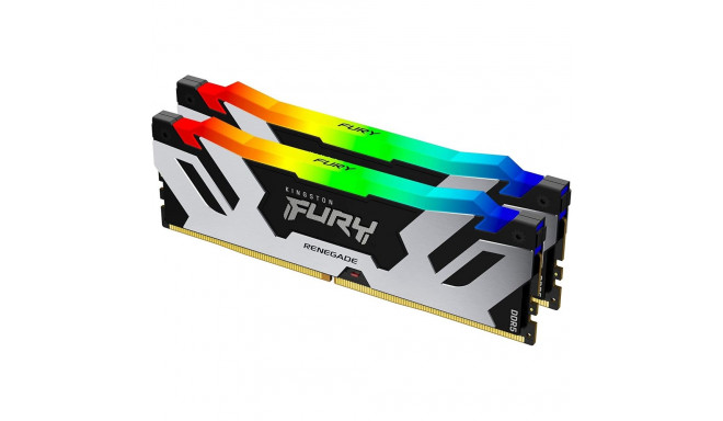 Kingston RAM DDR5 32GB 6000 CL 32 Dual-Kit DIMM KF560C32RSAK2-32 Fury renegade RGB/sil