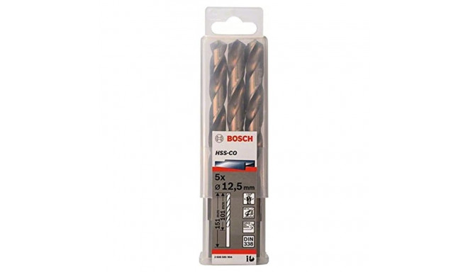 Bosch Metal twist drill HSS-Co, DIN 338,  12.5mm (5 pieces, working length 101mm)