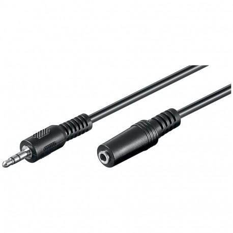 Audio Verlängerungskabel AUX 3,5mm > 3,5mm Klinke stereo (schwarz, 3 Meter)