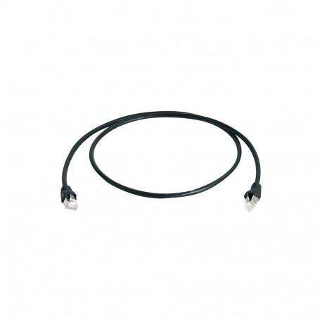 Patch cord S/FTP Cat6a (ISO/IEC), 7.5m MP8 FS500, LSZH, black, 1:1