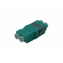 FO adapter multimode LC duplex aqua