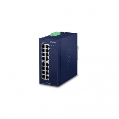 IP30 Industrial 16-Port 10/100/1000T Gigabit Ethernet Switch (-40~75 degrees C, dual 12~48V DC/24V A