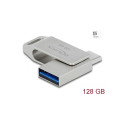 Delock USB 3.2 Gen 1 USB-C™ + Type-A Memory Stick 128 GB - Metal Housing