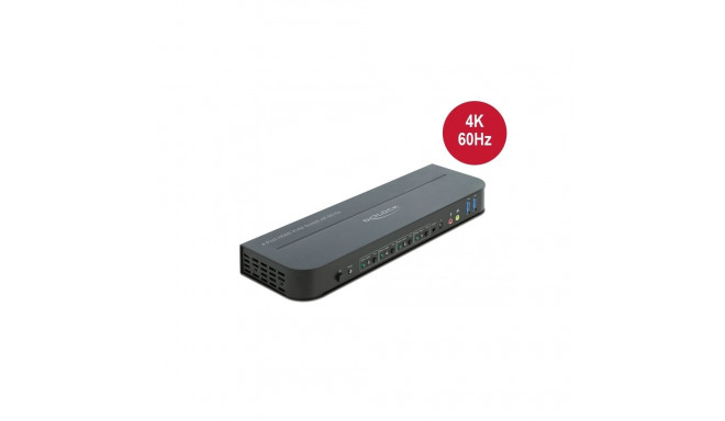 KVM switch: 4 porti, HDMI 4K@60Hz, USB 3.0, kaablitega,