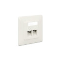 Delock Modular Wall Outlet flush mount 2 Port Cat.6 LSA