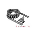 Delock Spiral Hose with Pull-in Tool 2.5 m x 30 mm grey