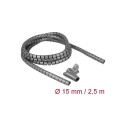 Delock Spiral Hose with Pull-in Tool 2.5 m x 15 mm grey