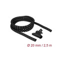 Delock Spiral Hose with Pull-in Tool 2.5 m x 20 mm black