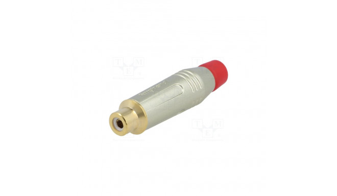 RCA pesa kaablile metallist, punane, kullatud 3-7 mm, Amphenol