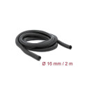 Kaablirüüs 16mm, must, 2.0m polüester, sukk, isesulguv