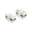 Delock Keystone Module USB 2.0 A female > USB 2.0 A female white