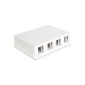 Seinakarp 4-le RJ45 keyston moodulile ,valge