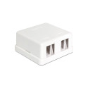 Seinakarp 2-le RJ45 keyston moodulile ,valge