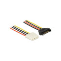 SATA Toitekaabel 15pin (F) - 4pin (F) 0.3m